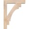 Ekena Millwork Merced Block Smooth Bracket w/ Offset Brace, Douglas Fir, 5 1/2"W x 24"D x 32"H BKT0604X24X32MRC05SDF - alternate 4